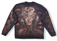 Image 1 of “MARILYN MONROE” CUSTOM ONE OF A KIND BLEACH PAINTED SWEATSHIRT XL