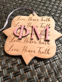 Image 4 of Phi Mu Ornament-Little Sister Gift