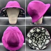 Image 1 of Purple Wool Blend Hat With Gothic Lining 