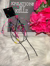 Image 2 of Pink love Large Hoops