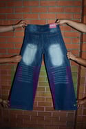 Wide Leg Flared Denim (blue)