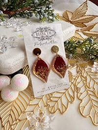 Image 2 of Dark Red/Gold Glitter Ornament