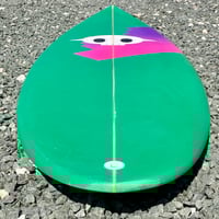 Image 5 of 5-10 Thruster Surfboard Custom Design Floro Graphic FCS11 Fin Boxes 
