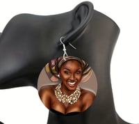 African Woman Earrings