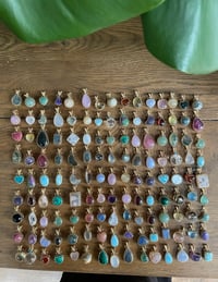 Image 1 of GOLD MYSTERY CRYSTAL NECKLACES