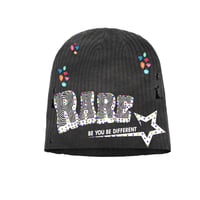 RARE BLACK RHINESTONES BEANIE