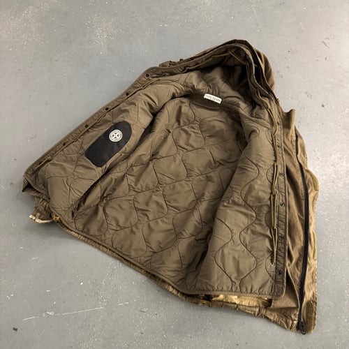 Image of AW 2005 Stone Island Duel Layer Lino Flax Asymmetrical Jacket, size