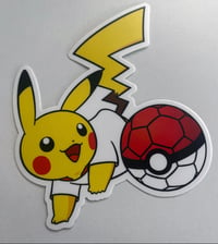 Image 2 of Pikachu Soccer - sticker