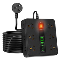 Image 7 of AU Plug Power board with 3 USB-A and 3 Type-C port,12AC Outlets, Surge Protector Power Strip, 2m cab