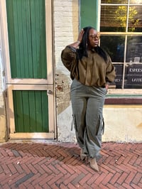 Image 2 of Suede Bomber Jacket 