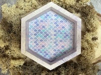 Image 4 of Purple and White Mermaid Hexagon Dice Tray