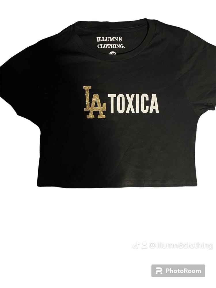 Image of La toxica crop top gold