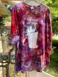 Image 1 of 3XL Live Fast Eat Trash Tie Dye Shirt M10