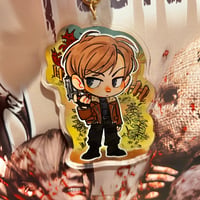Image 2 of Leon Kennedy RE2 & RE4 Double Sided 3 IN CHARM
