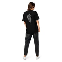 Image 2 of Adeline ice cream parlor with back ice cream cone detail Unisex garment comfort colours  t-shirt