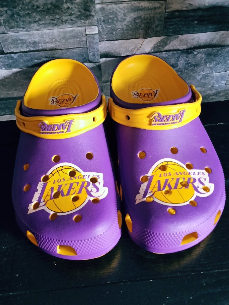 Image of Lakers Crocs ( M-8) (W-10) 