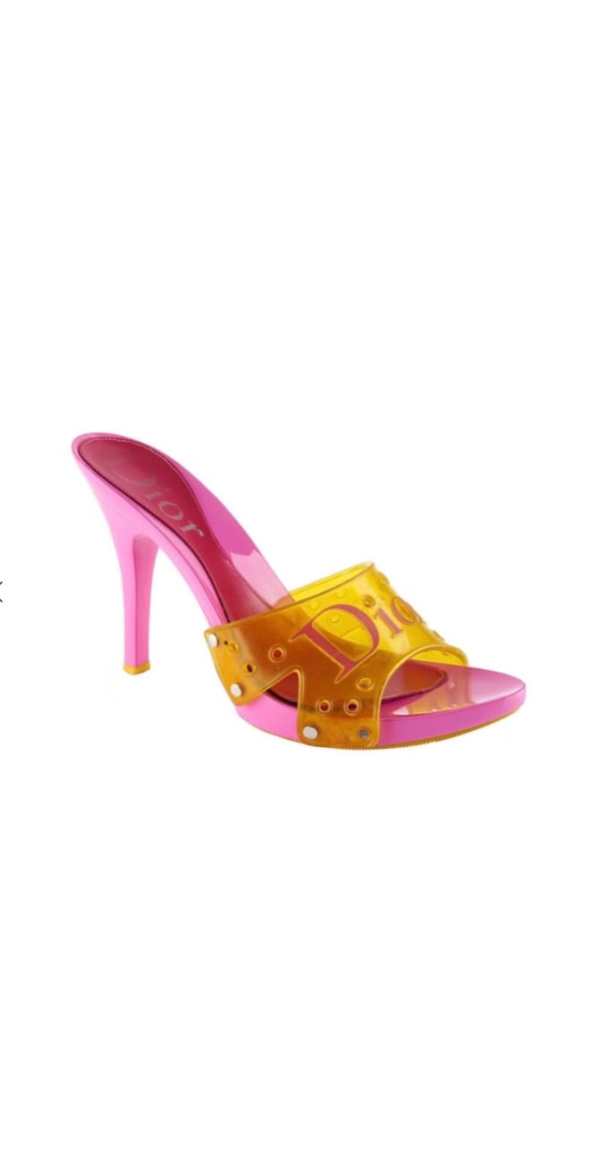 CHRISTIAN DIOR by JOHN GALLIANO JELLY MULES | VINTAGENISTA