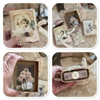 Image 7 of snippet book snippet roll in a vintage style button box