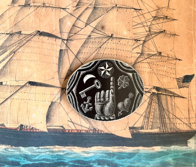 LARGE GOOD FORTUNE BROOCH 