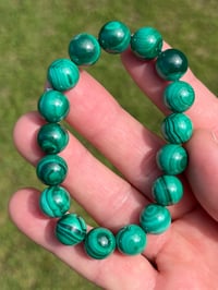 Image 4 of Malachite Bead Bracelet #2207