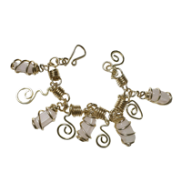 Image 1 of Rose Quartz X Brass || Charm Bracelet 