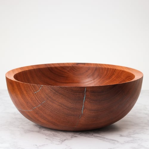 Image of Mesquite Bowl with Turquoise & Copper