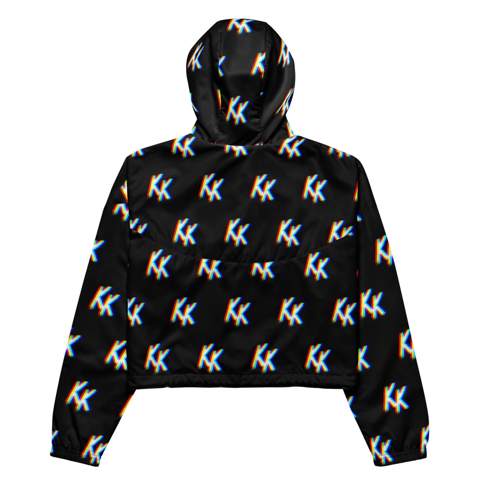 Image of Women's Glitch Cropped Windbreaker 