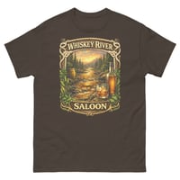 Image 3 of Whiskey River Saloon Unisex T-Shirt | Western Bar Graphic Tee | Rustic Cowboy Saloon Shirt