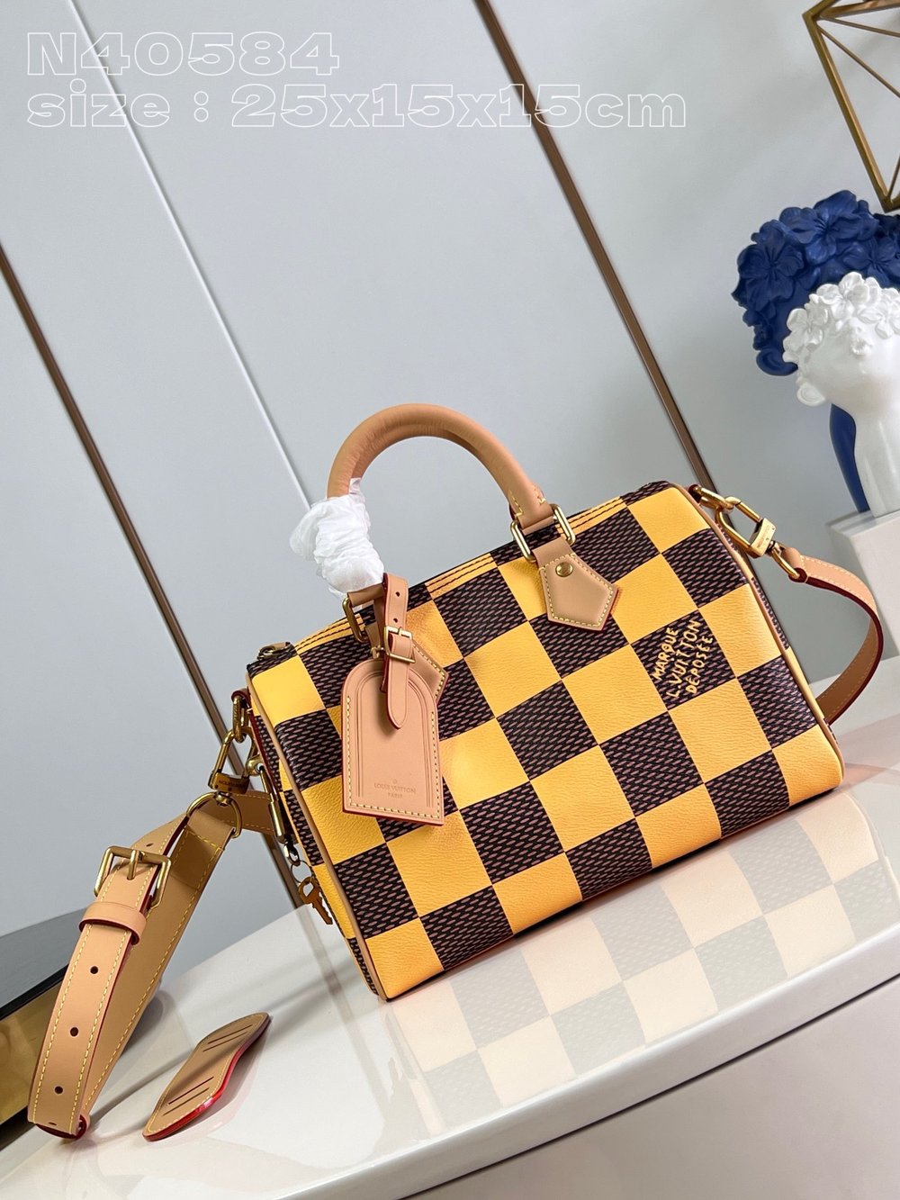 LV Leather Damier Bag