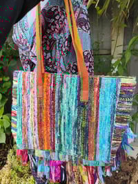 Image 5 of Frill Sari shoulder bag - leather straps