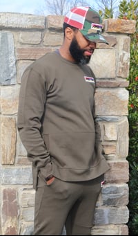 Image 2 of Slim Fit Tech Fleece Crewneck Suit