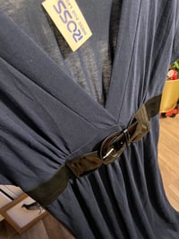 Image 3 of NWT navy light weight belted dress