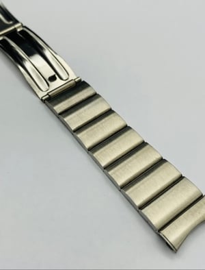 Image of Rare 1970's heavy duty stainless steel gents watch strap, Old Stock,mint,18.5mm