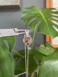 Image 2 of Silver Garden Quartz Heart Crystal Necklace