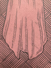 Image 5 of Limited Reprint - 'Haunt Me' Strawberry Colorway Blockprint