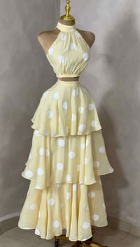 Image 2 of Polka ruffle layer skirt set 