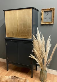 Image 1 of Stunning blue & gold leaf drinks cabinet in F&B Railings