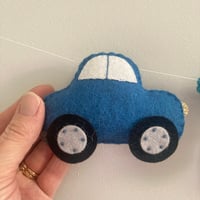 Image 3 of Car Name Garland - Blue & Yellow