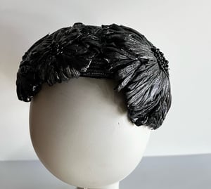 Image of Black straw bandeau