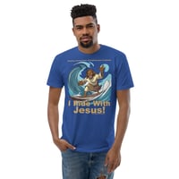 Image 5 of I Ride With Jesus Surfing Dark Fitted Short Sleeve T-shirt