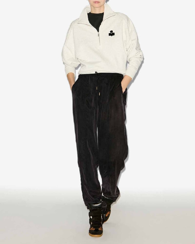 Image of ISABEL MARANT ETOILE ZAYLEE PANTS BLACK