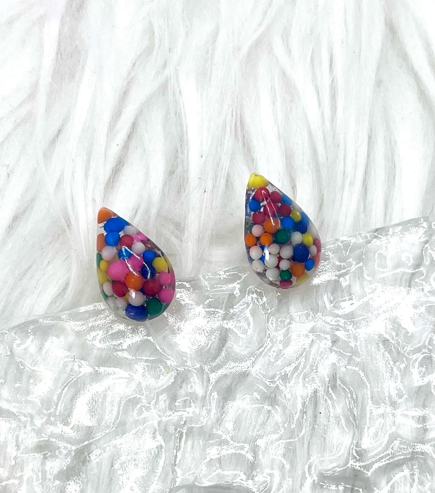 Image of CANDY TEARDROP STUDS 