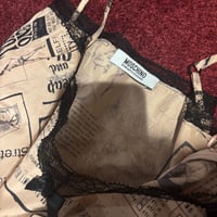 Image 8 of silk moschino pin up newspaper dress
