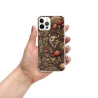 Image 12 of Boho Nature Cottagecore Inspired Hedgehogs Among Mushrooms Clear Case for iPhone®