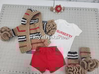 Image 3 of Plaid crochet set 