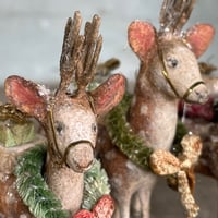 Image 4 of Spun Cotton Reindeer Ornament 2