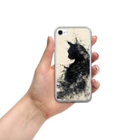 Image 7 of Black Cat On Ivory Clear Case for iPhone®