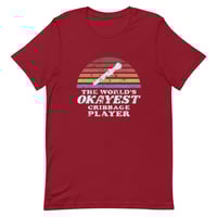 Image 2 of Worlds Okayest Cribbage Player<br>Unisex T-Shirt