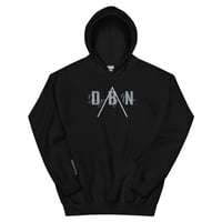 BLACK/WHITE/GRAY EMBROIDERED HOODIE