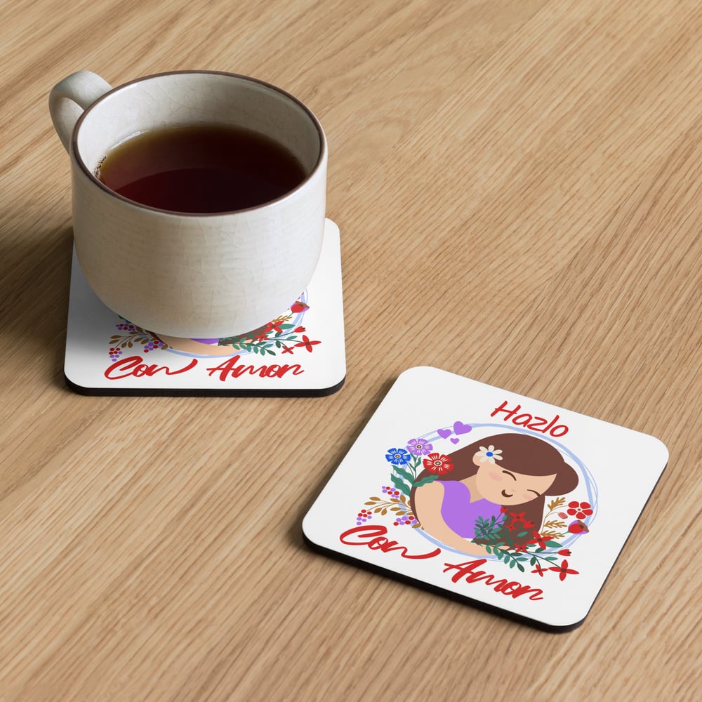 Image of  Hazlo Con Amor -Cork-back coaster